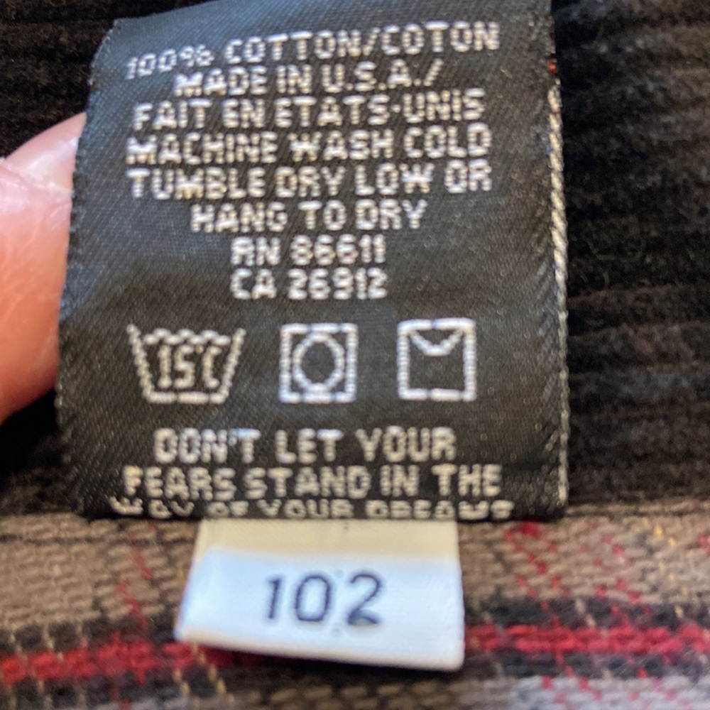 No Fear Red Plaid Zip Up Flannel Jacket Men Medium Grunge Y2K Skater Heavyweight - Picture 10 of 10